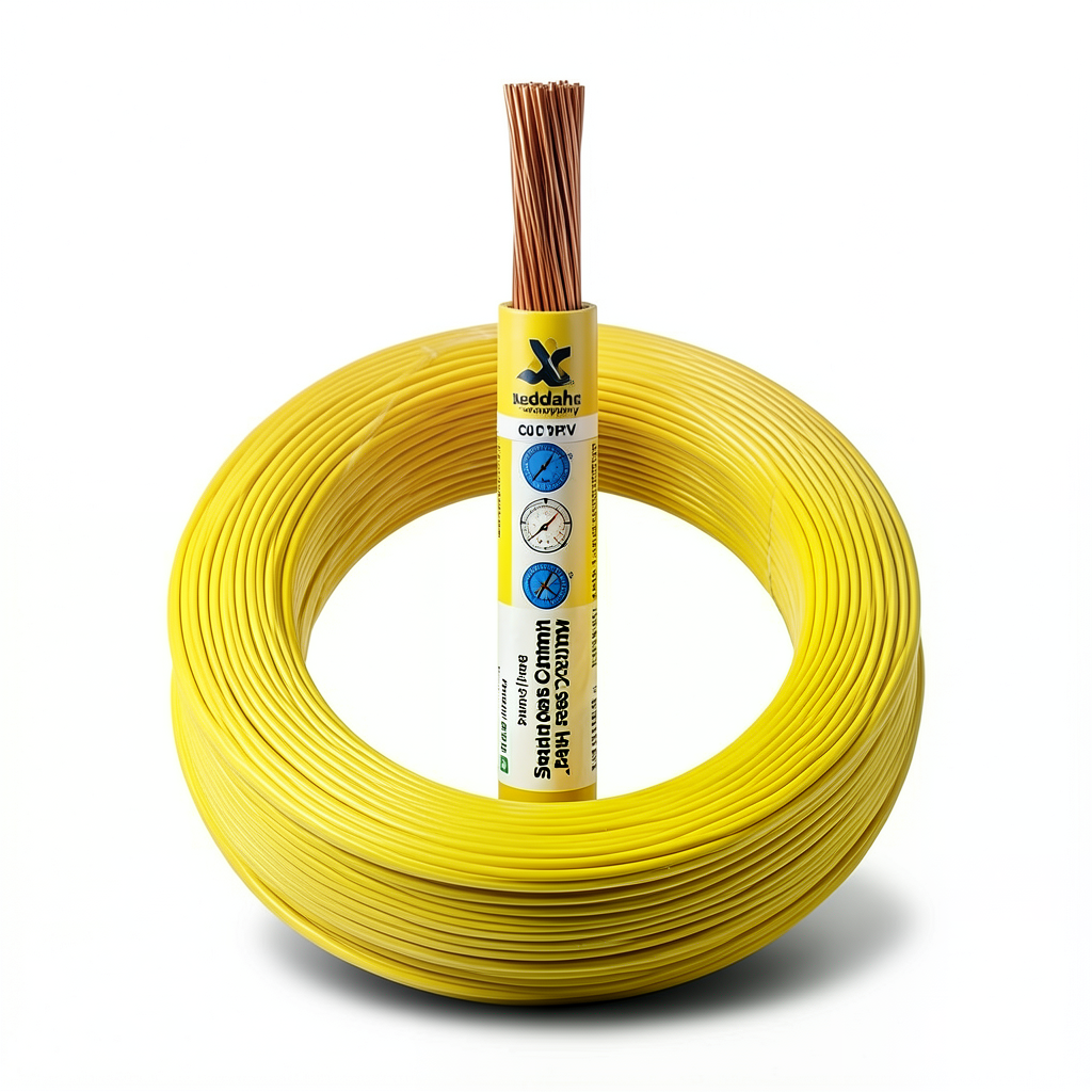 Single Core Stranded Electric Wire CU/PVC 120mm2 450/750V Yellow | Jeddah Cables Company