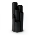 مواسير بلاستيك HDPE ضغط 20 بار PE 100، قطر خارجي 63 mm، سماكة 8 mm، لون أسود