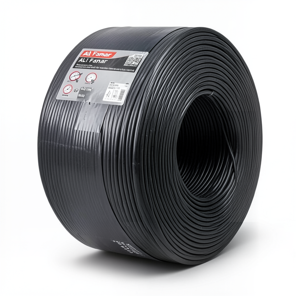 سلك نحاس مجدول مقاوم للحرارة أحادي النواة معزول PVC 90º 400 مم² 450/750 فولت 300 قدم أسود | شركة الفنار