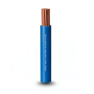 كابل نحاس مجدول أحادي النواة معزول PVC 70º الفنار مقاس 16 مم² 450/750 فولت طول 300 قدم أزرق | شركة الفنار