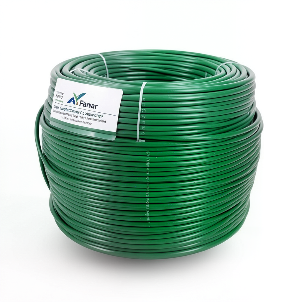 كابل نحاس مجدول احادى النواة معزول PVC 70º 1.5 مم² 450/750 فولت 300 قدم أخضر PVC 70 | شركة الفنار