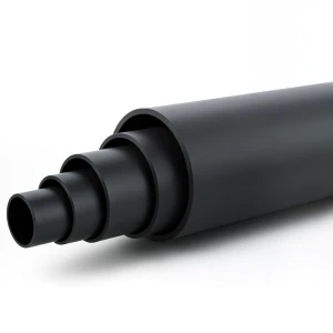 مواسير HDPE بولي ايثيلين ضغط اسمي 12.5 بار، قطر خارجي 180 مم، SDR 11، لون أسود