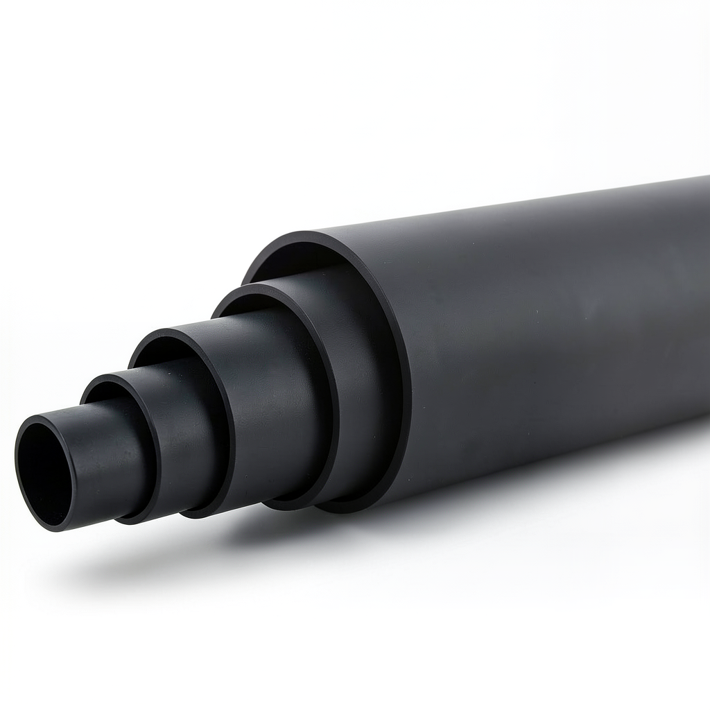HDPE Polyethylene Pipe PN 12.5 Bar PE 100 OD 200 mm SDR 11 Black