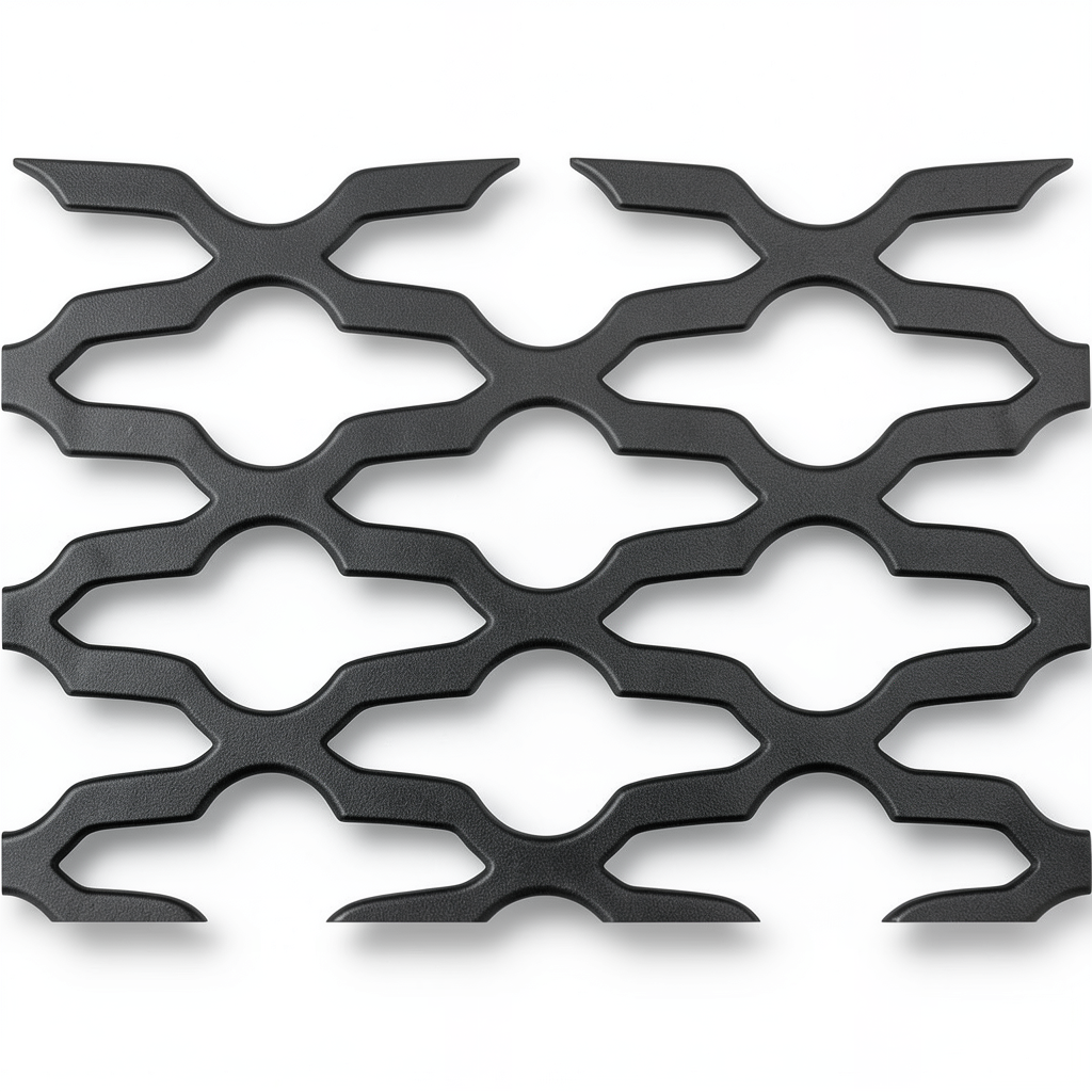 Hot Rolled Expanded Metal Sheet Flattened, Mozakhraf Shape, Wire Diameter 1.8 mm, Size 2.44×5 meter