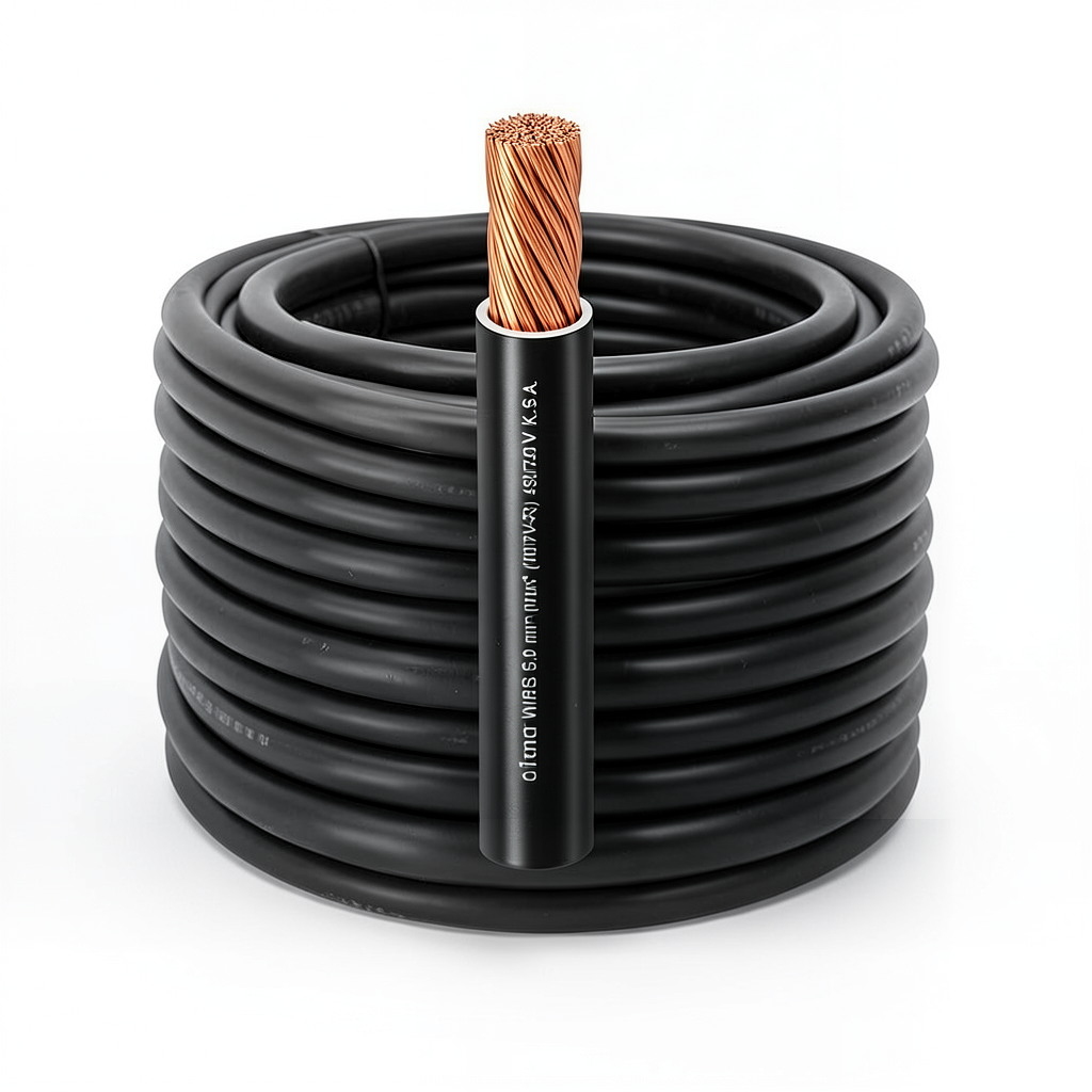 Single Core Stranded Copper Cable PVC 70 ºC Insulation 16 mm² 450/750 Volt 300 Feet Black | Al Fanar