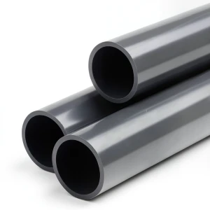 انابيب بلاستيك UPVC ضغط 15 بار مقاس 2 إنش سماكة 4.5 ملم لون رمادي غامق