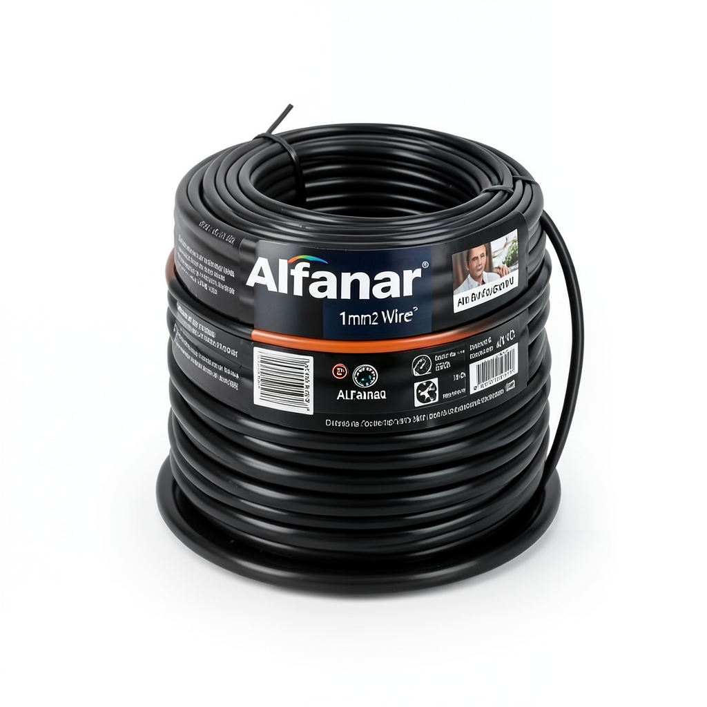 Alfanar 1mm2 Wire 300/500V Flexible Copper Conductor Heat Resistant PVC 300ft | Al Fanar