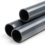 انابيب بلاستيك UPVC ضغط 15 بار مقاس 3 إنش سماكة 6.6 مم لون رمادي غامق