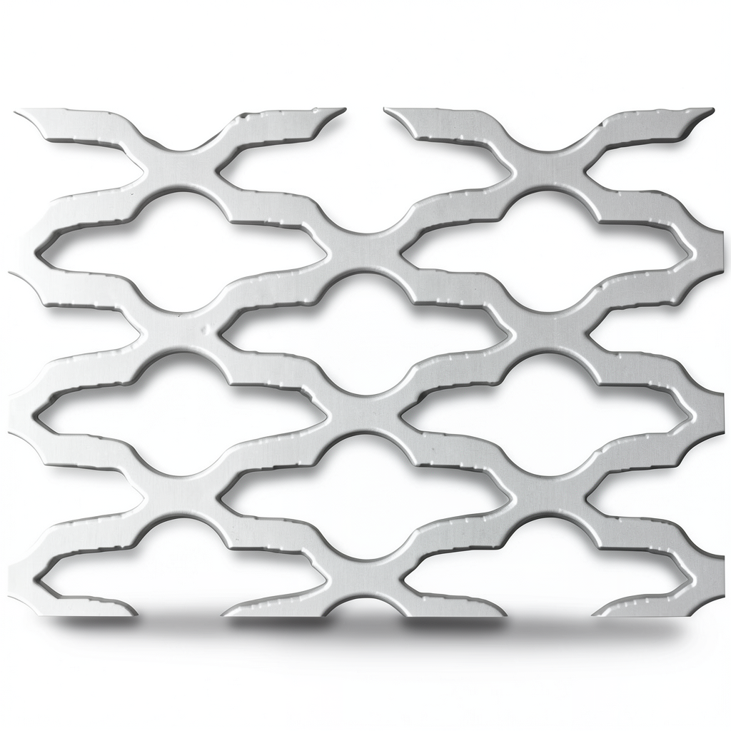 سلك شبك معدني (بقلاوة) حديد مدرفل على الساخن سمك 2.3 مم، عرض 1.22 متر، طول 4 متر، تصميم مزخرف