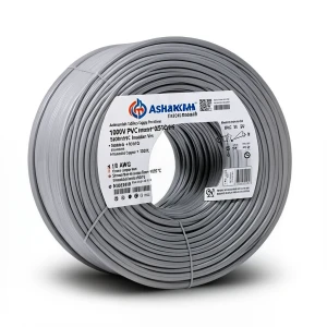 سلك مفرد نحاس مجدول 1/0 AWG مطلي قصدير، 1000 فولت، عزل PVC +105°C رمادي، طول 500 قدم | شركة كابلات الشرقية للصناعة