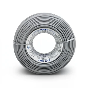 سلك كهرباء مفرد 4 AWG نحاس مجدول 1000 فولت، عازل PVC +105°C رمادي، طول 500 قدم | شركة كابلات الشرقية للصناعة