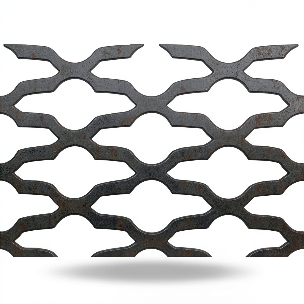 Hot Rolled Expanded Metal Mesh 1.8 mm Thickness, 2.44 M Width, 2 M Length, Mozakhraf Shape