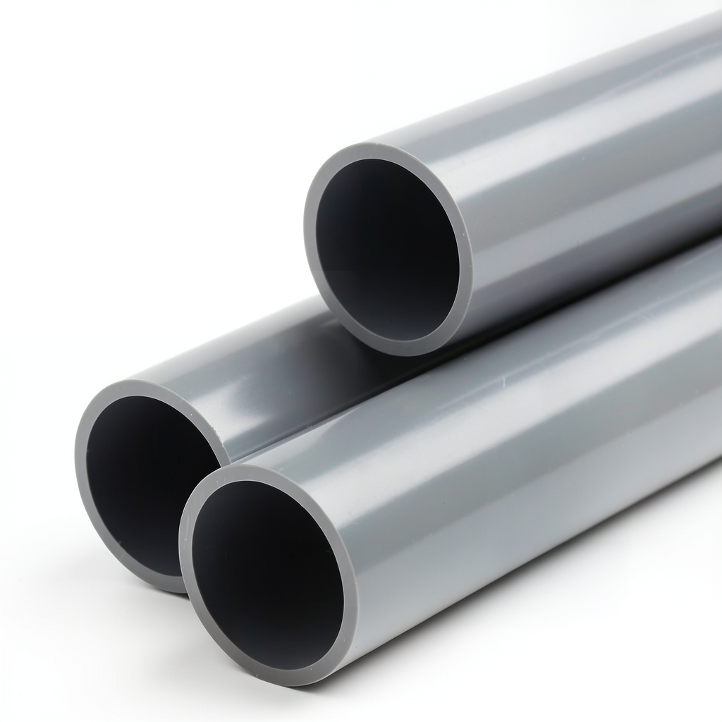 UPVC Plastic Pipe Class 0 Size 5 inch Thickness 3.1 mm Gray Color
