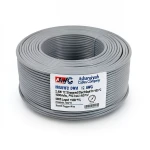 لفة سلك مفرد 2 AWG نحاس مجدول معزول (PVC+105°C) رمادي، 1000 فولت، طول 500 قدم | شركة كابلات الشرقية للصناعة