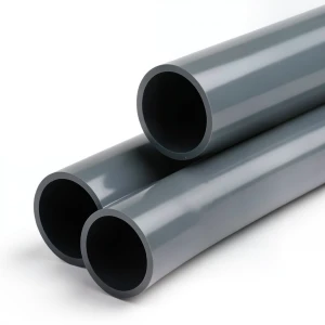 UPVC Plastic Pipe PN 15 Bar Size 6 inch Thickness 12.5 mm Dark Gray