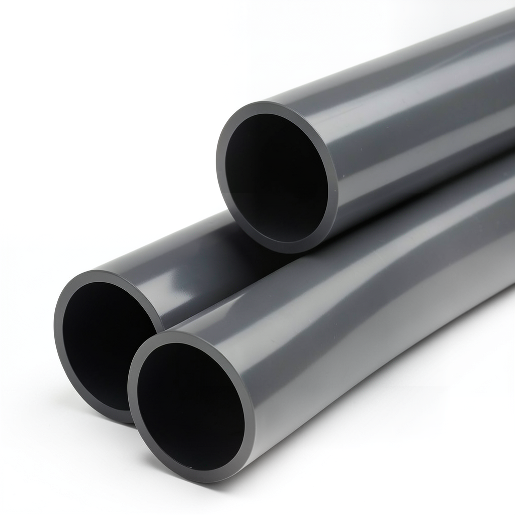 انابيب بلاستيك UPVC كلاس 6 مقاس 1/2 إنش سمك 3.3 ملم لون رمادي غامق
