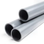 أنابيب بلاستيك UPVC كلاس 0 مقاس 1 1/2 إنش سمك 2.2 مم لون رمادي