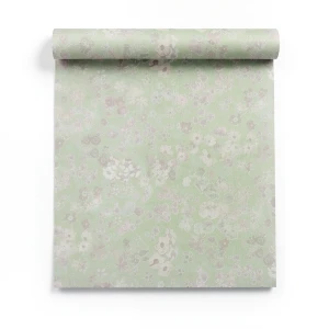 Floral Wallpaper 10 m x 0.53 m Pale Green, Model 221303