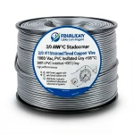 سلك مفرد نحاس مجدول 3/0 AWG مطلي قصدير، معزول PVC +105°C، رمادي، 500 قدم | شركة كابلات الشرقية للصناعة