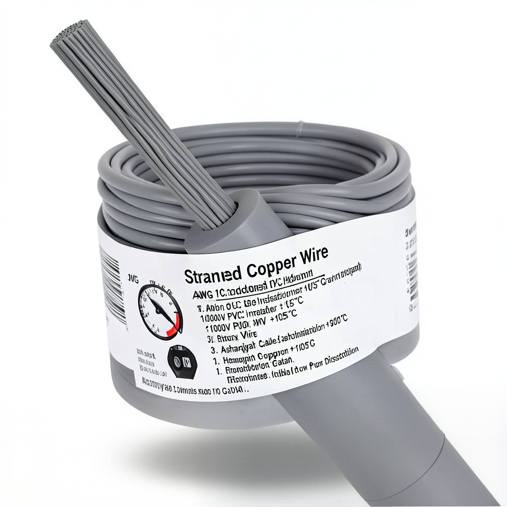 3/0 AWG 1C Stranded Copper Wire 1000V PVC Insulation +105°C Gray 500ft | Asharqiyah Cables Company for Industry