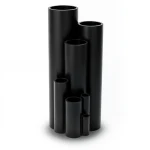High Density Polyethylene Pipe Pressure 20 Bar PE 100 Size 40 mm Thickness 5.1 mm Black