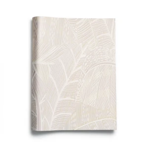 Leaf Patterned Wallpaper Pale Beige 10 m x 0.53 m, Model 221312