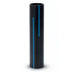 HDPE Plastic Pipe Pressure 20 Bar PE 100, 63 mm OD, 8 mm Thickness, Black