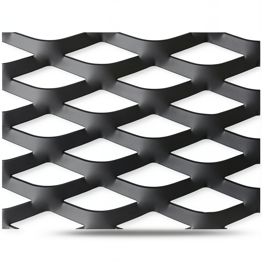 Hot Rolled Black Steel Expanded Metal Mesh Thickness 2.8 mm Width 1.22 m Length 2 m