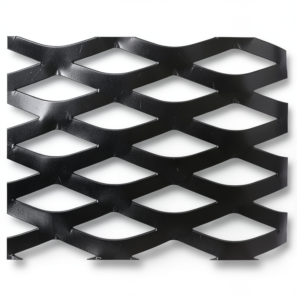 Hot Rolled Black Steel Expanded Metal Mesh Thickness 2.8 mm Width 1.22 m Length 6 m