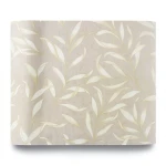 Leaf Patterned Wallpaper 10 m x 0.53 m Beige, Model 221322