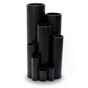 أنابيب بلاستيك HDPE ضغط 16 بار PE 100 مقاس 16 مم سمك 1.9 مم لون أسود