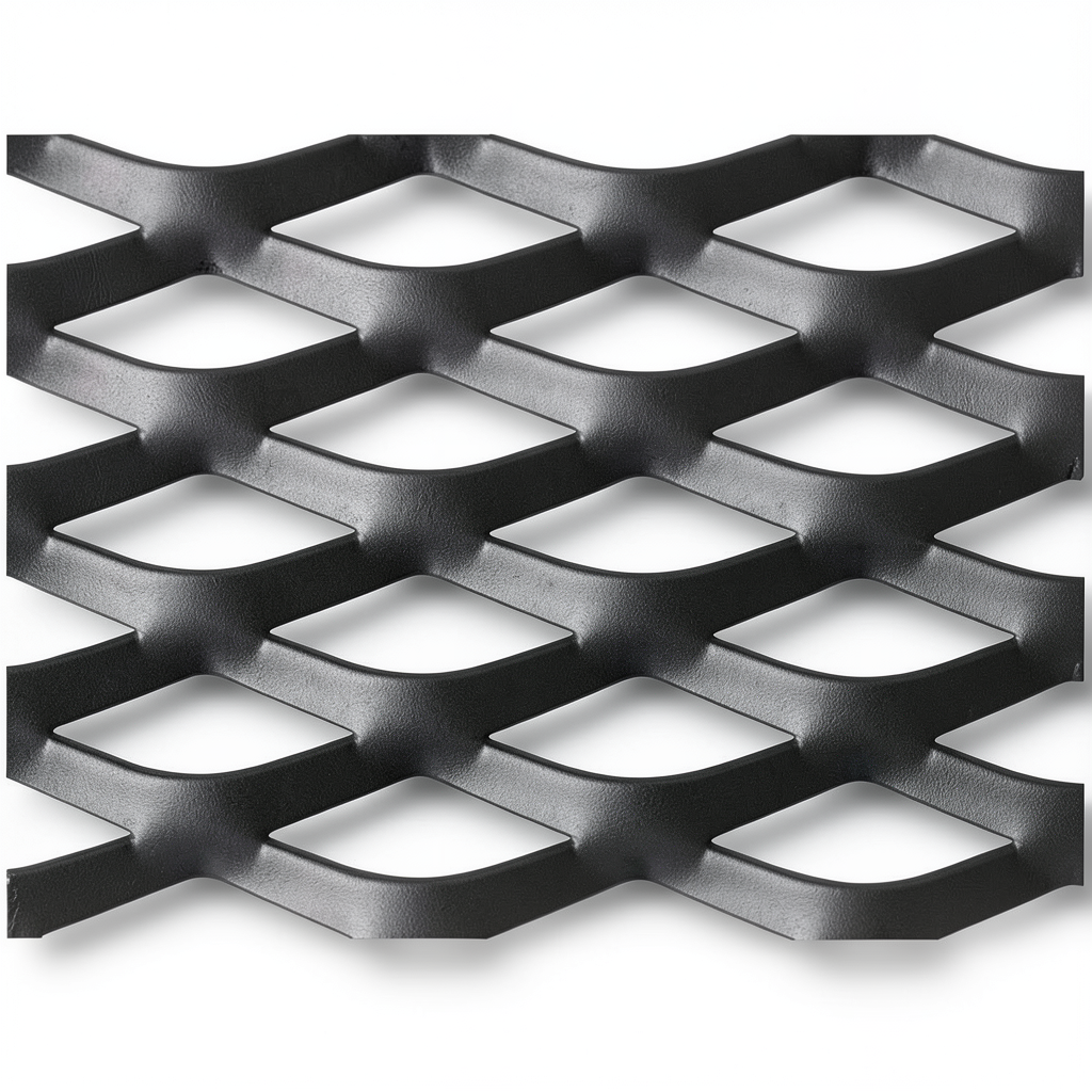 Hot Rolled Black Steel Expanded Metal Mesh Thickness 2.7 mm Width 1.22 m Length 7 m