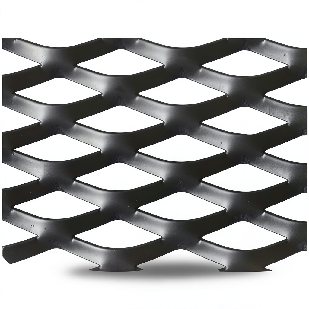 Hot Rolled Black Steel Expanded Metal Mesh Thickness 2.8 mm Width 1.22 m Length 1 m
