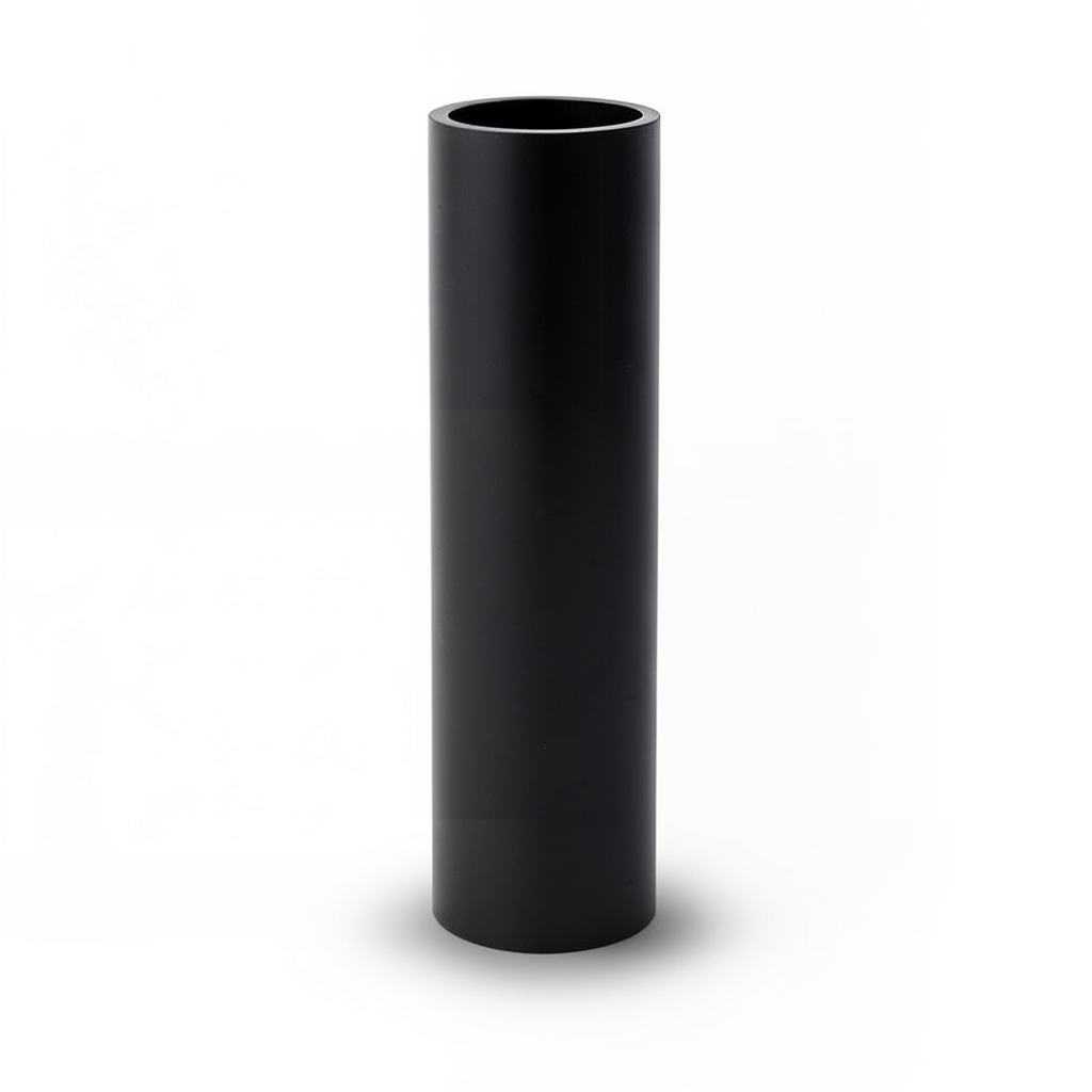 أنابيب HDPE ضغط 4 بار PE 100 مقاس 200 ملم سماكة 5.5 ملم لون أسود