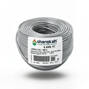 6 AWG 1C Stranded Copper Electric Wire, 1000V, PVC +105°C Gray, 500 ft | Asharqiyah Cables Company for Industry