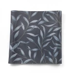 Dutch Leaf Patterned Wallpaper 10 m x 0.53 m Dark Gray, Model 221320
