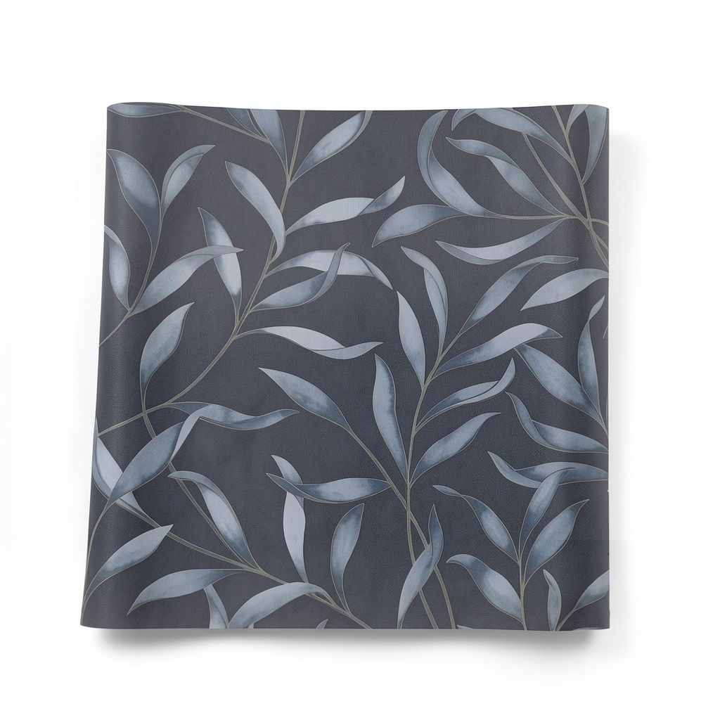 Dutch Leaf Patterned Wallpaper 10 m x 0.53 m Dark Gray, Model 221320