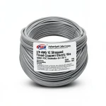 سلك كهرباء مفرد نحاس مجدول 2/0 AWG مطلي قصدير 1000 فولت عزل PVC +105°C رمادي 500 قدم | شركة كابلات الشرقية للصناعة