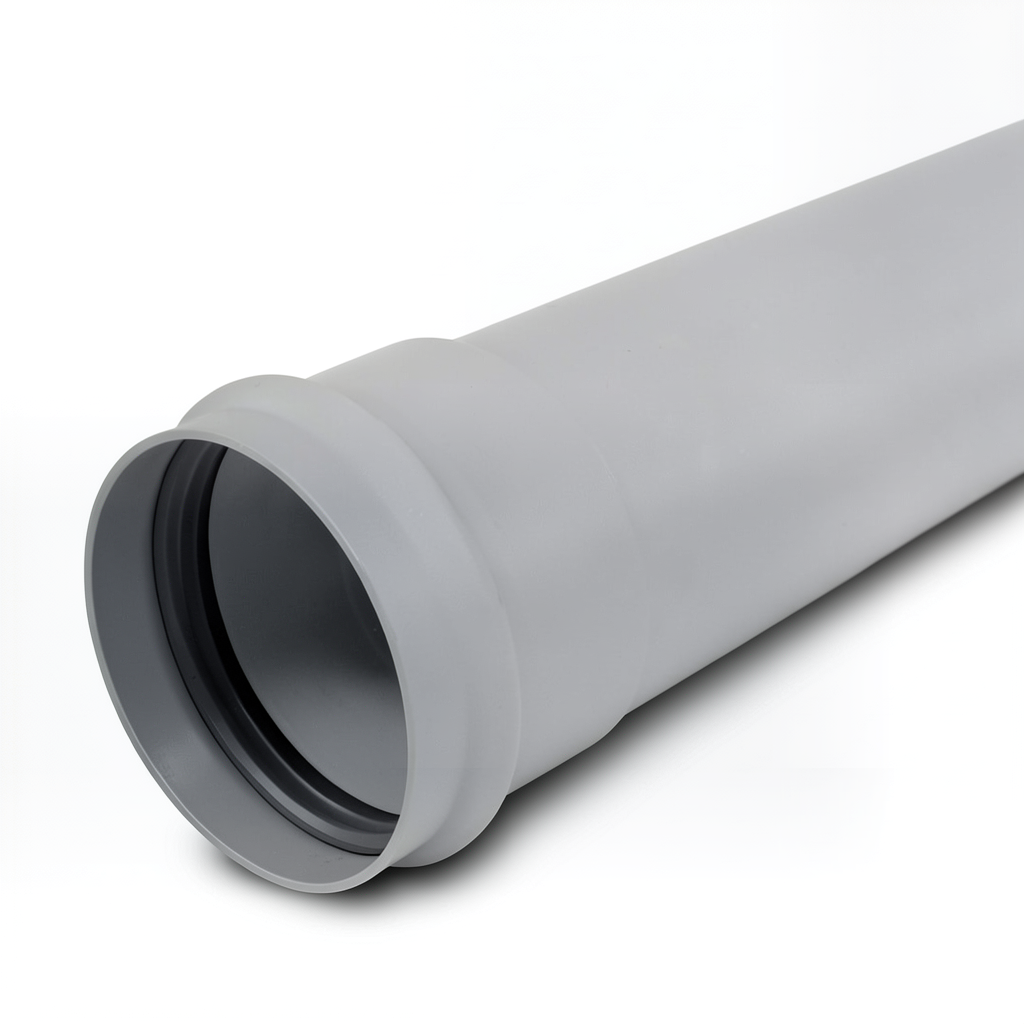 UPVC Plastic Pipe Grey Color PN 10 Bar Class 4, Size 50 mm, Thickness 2.4 mm