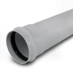 UPVC Plastic Pipe PN 10 Bar Class 4, Size 75 mm, Thickness 3.6 mm, Grey