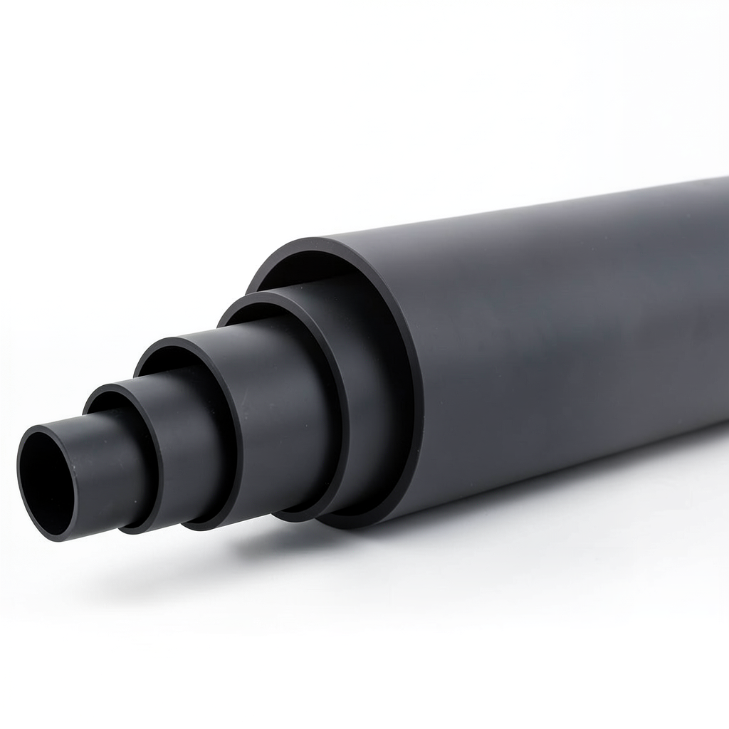 مواسير HDPE ضغط 12.5 بار PE 100 قطر خارجي 225 مم SDR 11 لون أسود