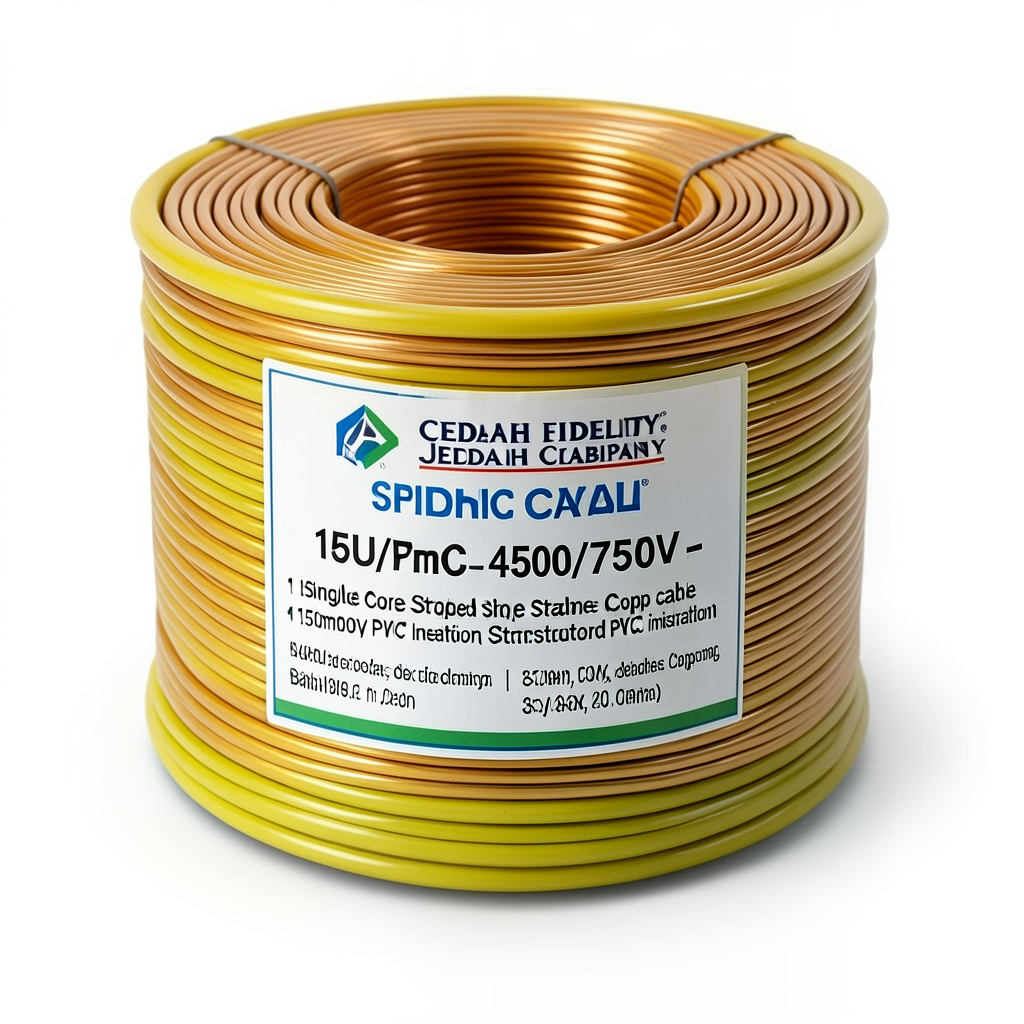 Single Core Stranded Cable CU/PVC 150mm2, 450/750V, Yellow | Jeddah Cables Company