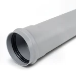 أنابيب UPVC ضغط 10 بار سماكة 10.8 مم، قطر خارجي 225 مم كلاس 4، لون رمادي