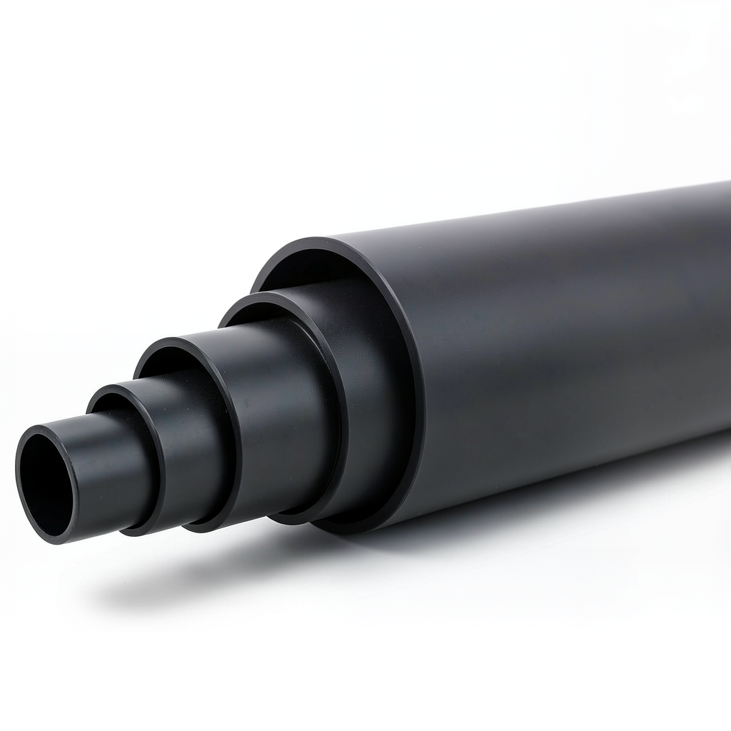 HDPE Polyethylene Pipe Nominal Pressure 12.5 Bar PE 100 450 mm SDR 11 Black