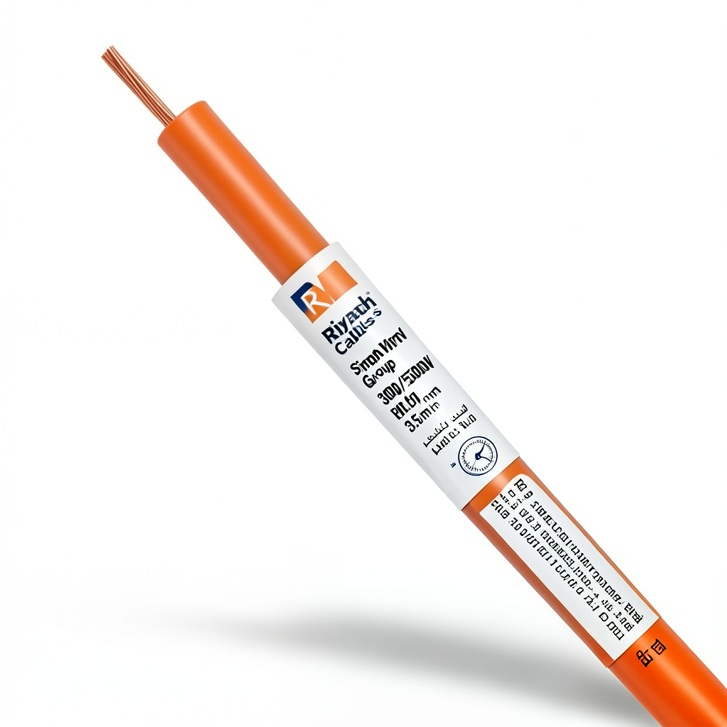 0.5mm Single Wire 300/500V Flexible Copper Conductor PVC Insulated Orange | Riyadh Cables Group