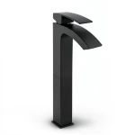 High Bath Washbasin Tap 19 cm Matte Black, Modern Shalal