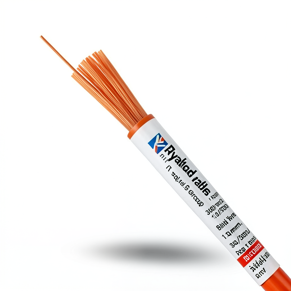 لفة سلك مفرد 1 مم2 300/500 فولت موصل نحاس مرن عزل PVC برتقالي | مجموعة كابلات الرياض