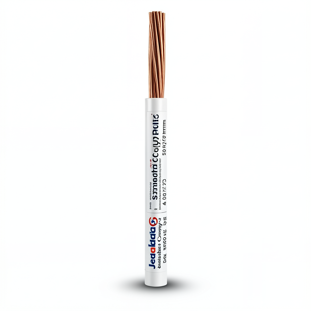 سلك مجدول CU/PVC مساحة مقطع 50 sq mm، 450/750 فولت، لون أبيض | شركة كابلات جدة