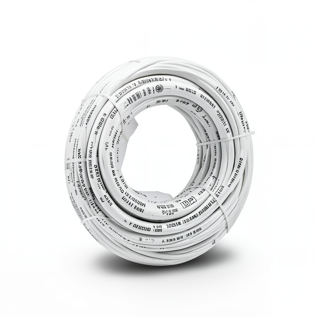 سلك مجدول CU/PVC مساحة مقطع 150 sq mm، 450/750 فولت، لون أبيض | شركة كابلات جدة