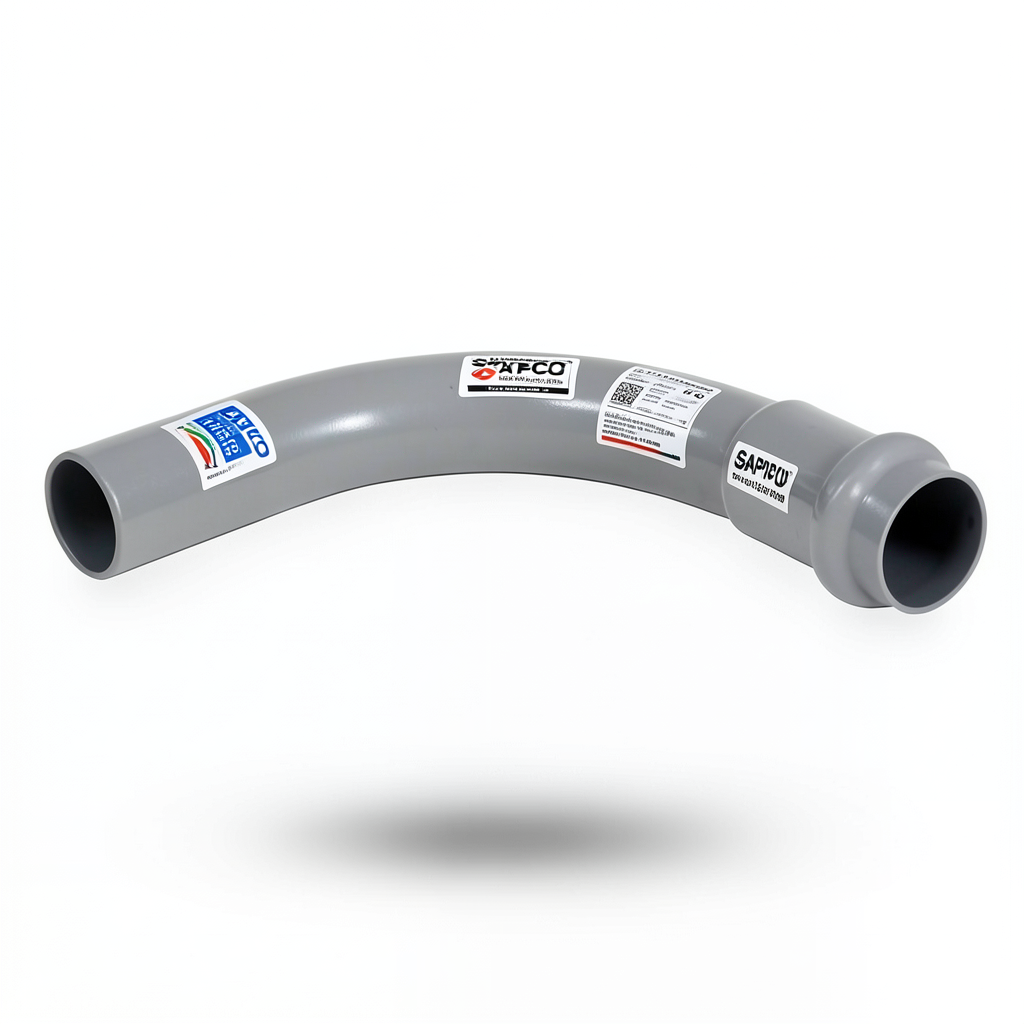 UPVC Elbow Long Radius 90° Outside Diameter 250 mm Gray Color | SAPPCO